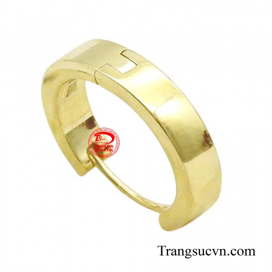 Khuyên tai nam vàng 18k
