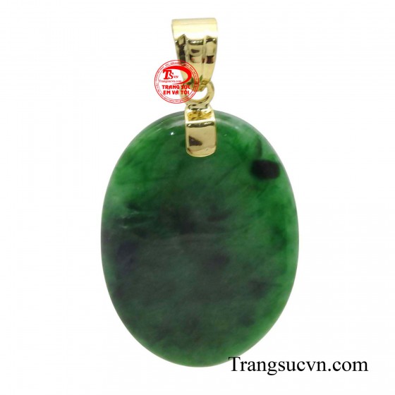 Mặt dây vàng ngọc cẩm thạch phú quý