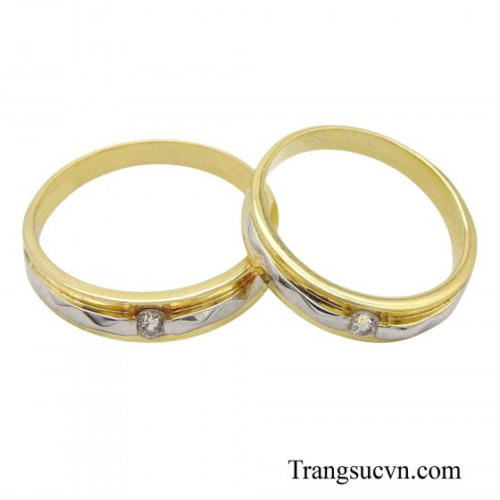 Nhẫn cưới vàng 10k hạnh phúc