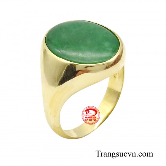 Nhẫn nam ngọc may mắn