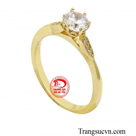 Nhẫn nữ vàng 10K thanh mảnh