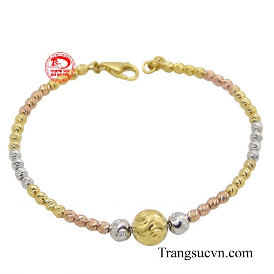 Vòng tay bi vàng 18k