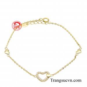 Lắc tay vàng đẹp cho nữ với thiết kế dây chữ O tinh tế, mềm mại như vòng tay ôm trọn cổ tay của bạn, mang đến cảm giác thoải mái và nữ tính.