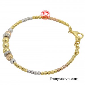 Mỗi khi xoay cổ tay, những viên bi sẽ lấp lánh dưới ánh sáng, tạo nên một hiệu ứng thị giác vô cùng cuốn hút.