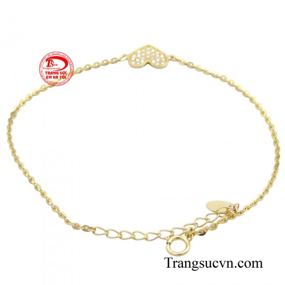 Lắc tay trái tim dễ thương