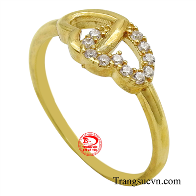 Nhẫn nữ vàng 10K đong đầy