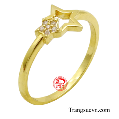 Nhẫn nữ vàng 10k tỏa sáng