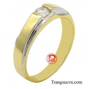 Nhẫn nữ vàng 10k gắn đá đẹp với thiết kế không quá cầu kỳ giúp tôn lên vẻ đẹp tự nhiên của viên đá CZ và tạo cảm giác thanh lịch, tinh tế cho người đeo.