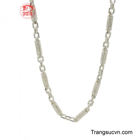 Dây chuyền nam bạc hào phóng