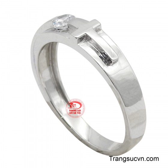Nhẫn thánh giá vàng 10K phước lành