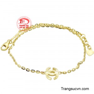 Lắc chân vàng 10K duyên dáng giúp nàng nâng tầm phong cách không còn đơn điệu.