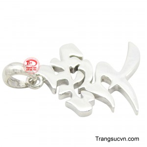 Mặt dây chữ bạc đẹp nhận đặt chế tác theo yêu cầu, giao hàng toàn quốc.