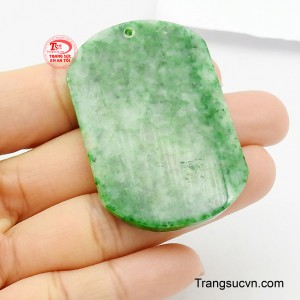 Mặt dây trái tim ngọc cẩm thạch xanh lam, dịu dàng. Biểu tượng tình yêu, hạnh phúc.