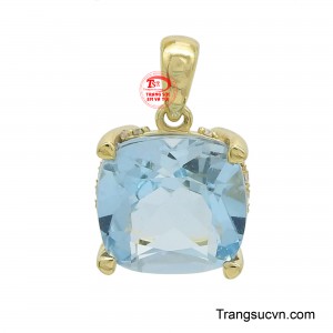 Mặt dây nữ Topaz vàng 14K