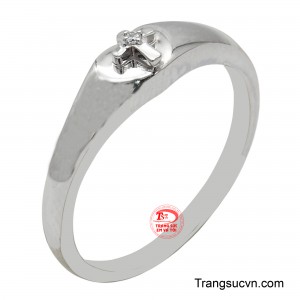 Nhẫn thánh giá vàng trắng 14k là biểu tượng đức tin tinh tế, kết hợp giữa vẻ đẹp thanh lịch và ý nghĩa tâm linh sâu sắc.