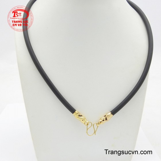 Dây cao su vàng 10K bọc rồng