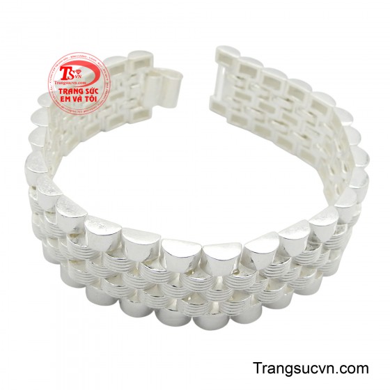 Lắc tay bạc nam lịch lãm