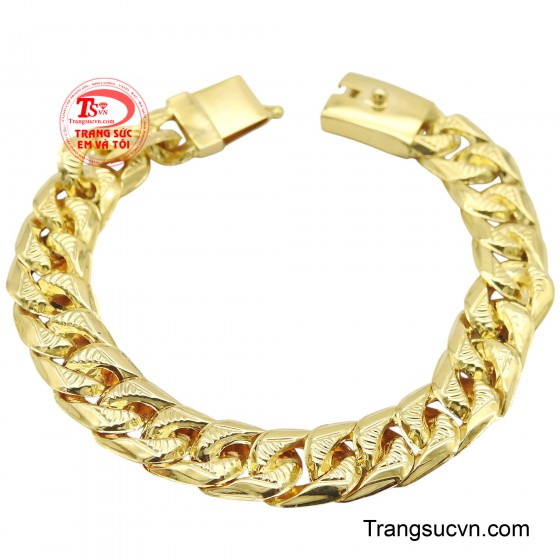 Lắc tay nam vàng 10K dũng mãnh