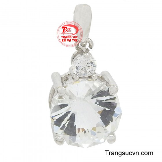 Mặt dây topaz vàng trắng kiều diễm