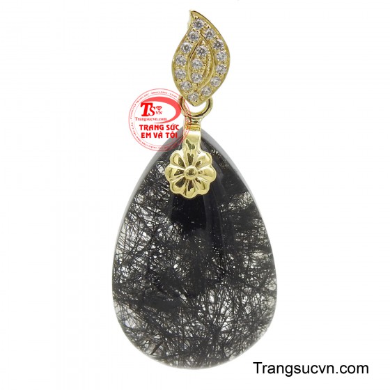Mặt nữ thạch anh tóc đen