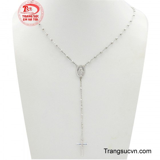 Chuỗi mân côi vàng trắng