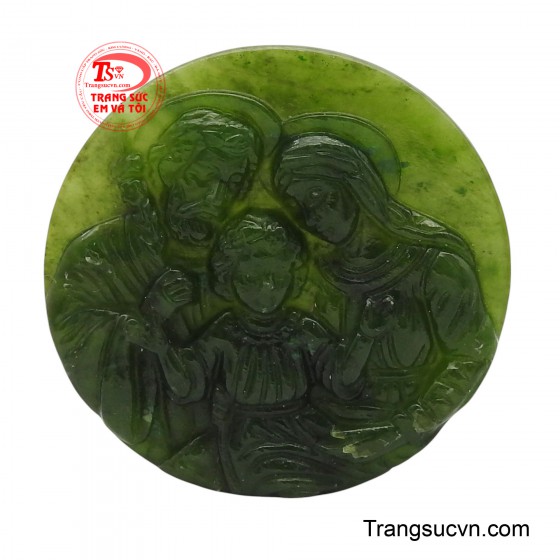Mặt dây công giáo ngọc Nepherit