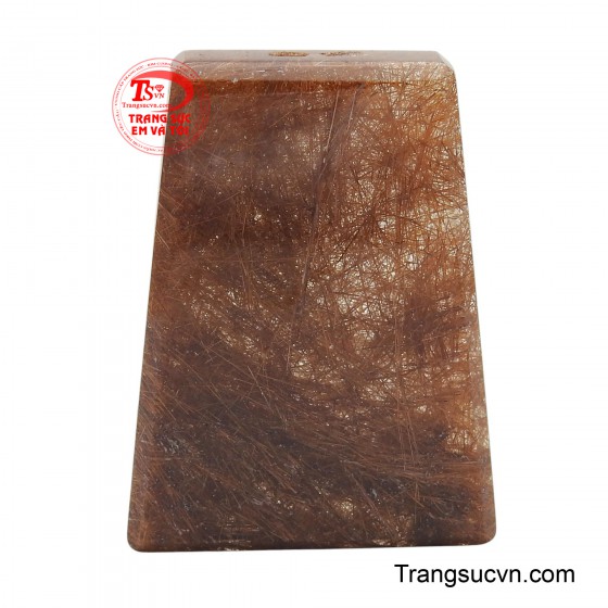 Mặt dây vô sự bài thạch anh tóc
