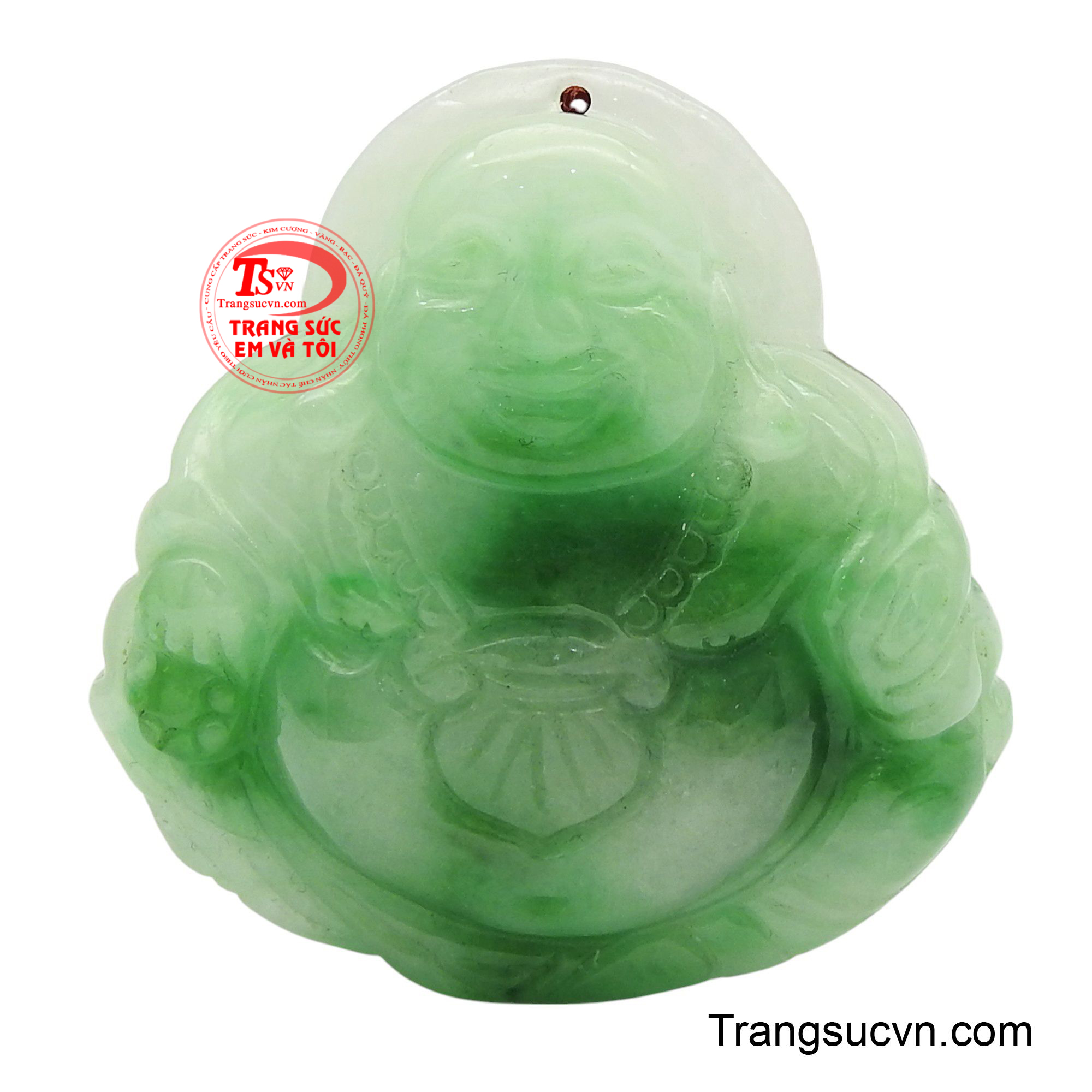 Mặt ngọc Di Lặc phước lành với nụ cười hiền hậu và ánh mắt từ bi, là hiện thân của sự an lạc và may mắn.