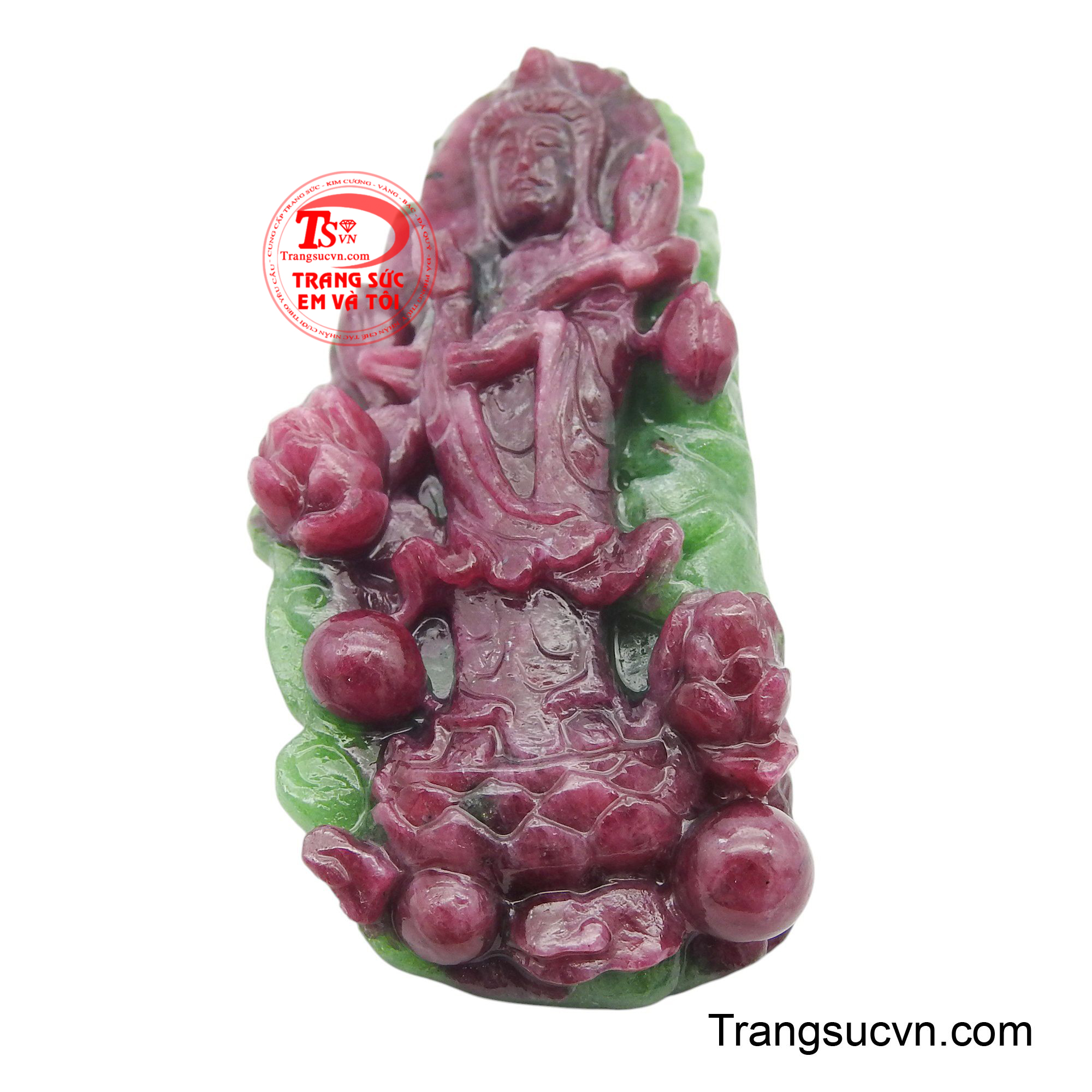 Sắc đỏ thẫm của ruby hòa quyện cùng những chi tiết chạm khắc tỉ mỉ tạo nên một tác phẩm nghệ thuật đầy ý nghĩa.