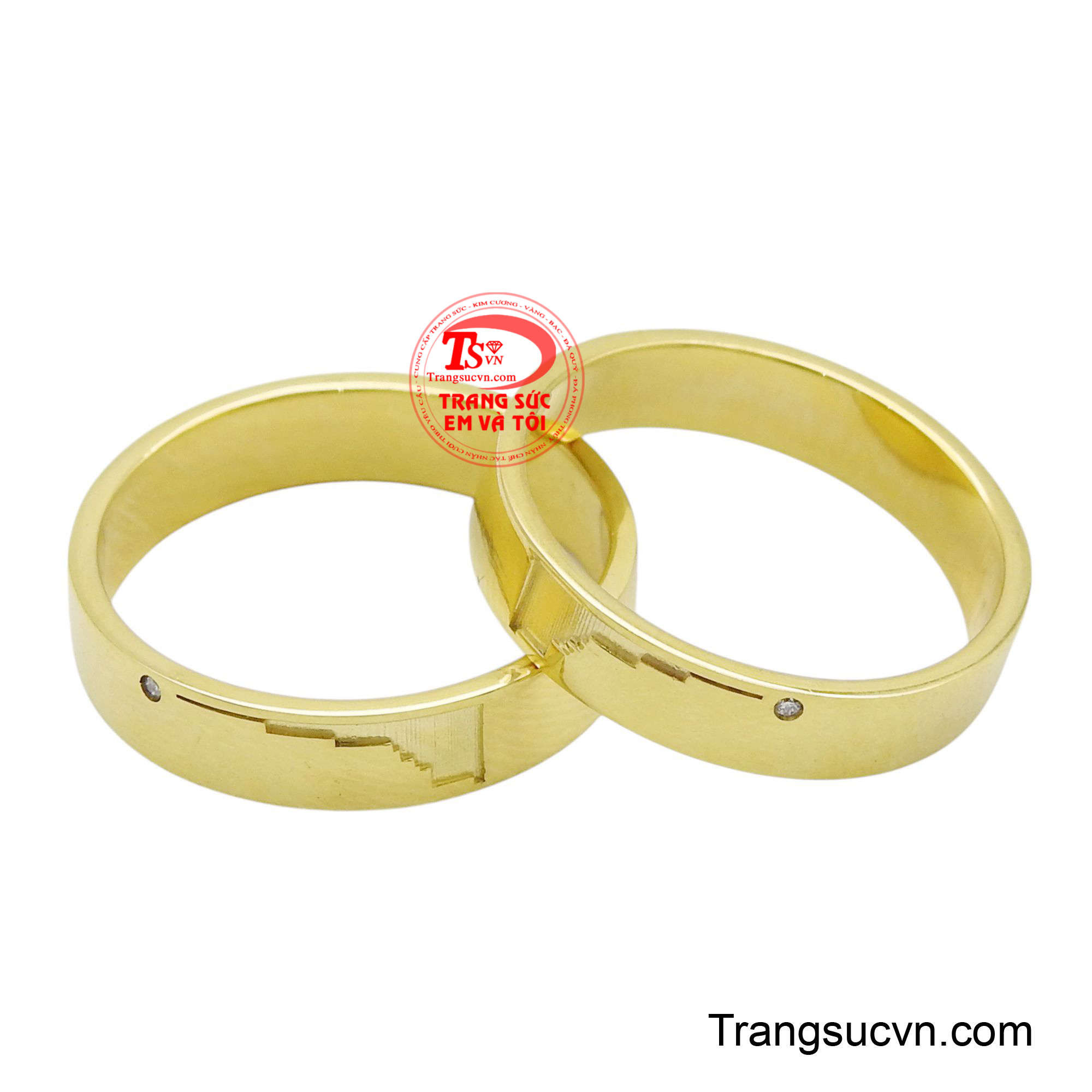 Nhẫn cưới kim cương bền chặt biểu tượng vĩnh cửu của tình yêu, tỏa sáng lấp lánh như lời hẹn ước.