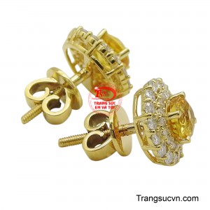 Màu vàng của đá Sapphire biểu tượng cho sự giàu sang, phú quý mang lại nhiều may mắn cho người đeo.