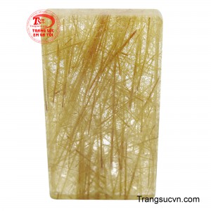 Mặt dây vô sự bài thạch anh tóc vàng