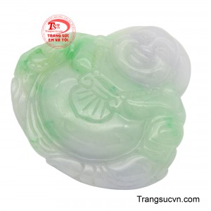 Ngài Di Lặc với bụng lớn tròn đầy, biểu tượng của sự sung túc và an lạc, tay cầm thỏi vàng hoặc túi tiền, hứa hẹn mang đến may mắn và thịnh vượng.