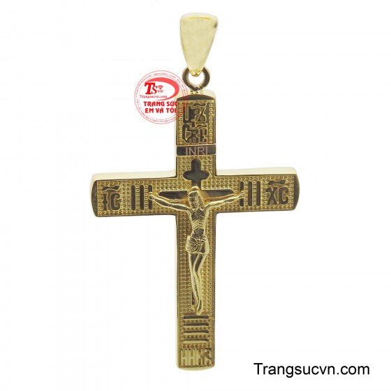 Mặt thánh giá vàng 18K thời trang