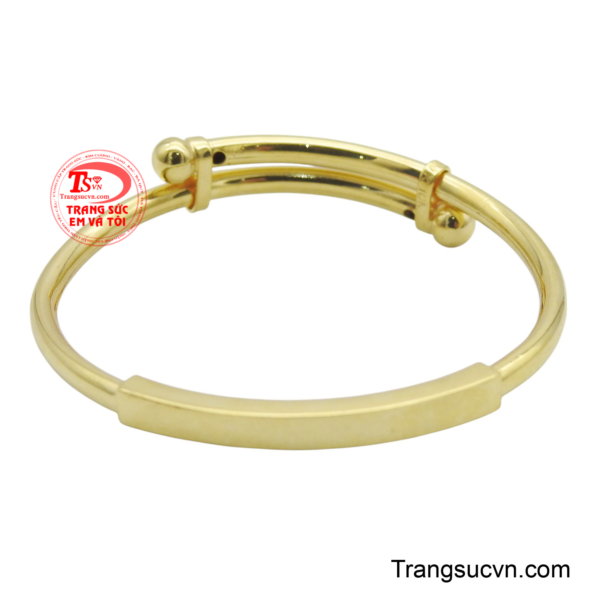 Vòng tay trẻ em ngộ nghĩnh mang được chế tác từ chất liệu vàng 10K sáng bóng mang vẻ đẹp ngộ nghĩnh và đáng yêu.