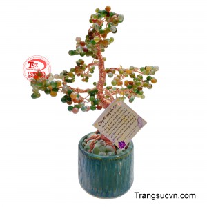 Đặt trong không gian sống hoặc làm việc, cây đá quý này không chỉ là vật trang trí độc đáo mà còn là biểu tượng của tài lộc, may mắn, và sự thịnh vượng, mang đến sự bình yên và vẻ đẹp tự nhiên cho mọi căn phòng.