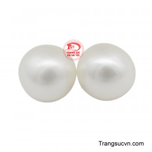 Đôi ngọc trai khuyên tai trắng