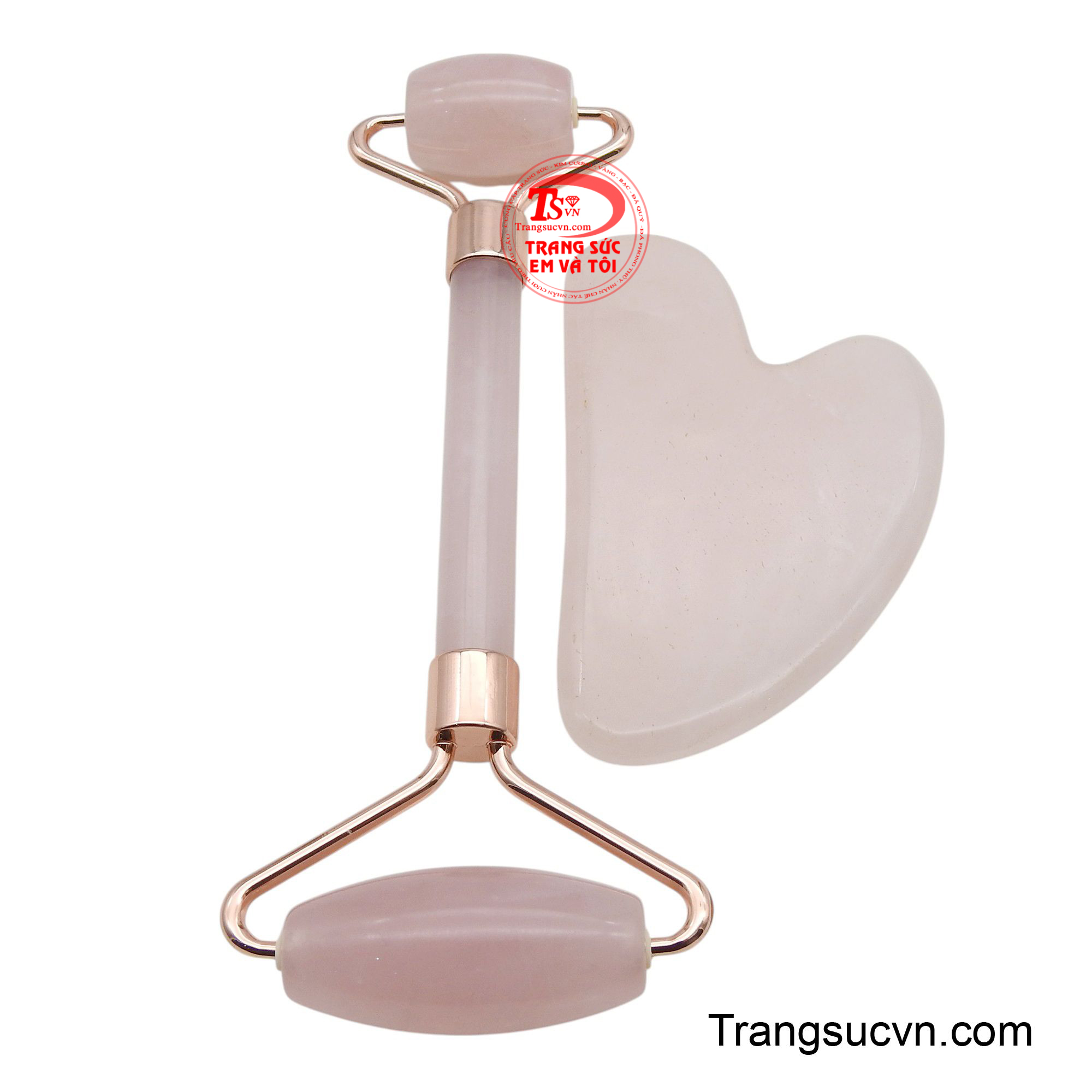 Bộ thanh lăn mặt thạch anh hồng được chế tác từ thạch anh hồng tự nhiên, mang đến giải pháp chăm sóc da mặt hiệu quả và thư giãn.