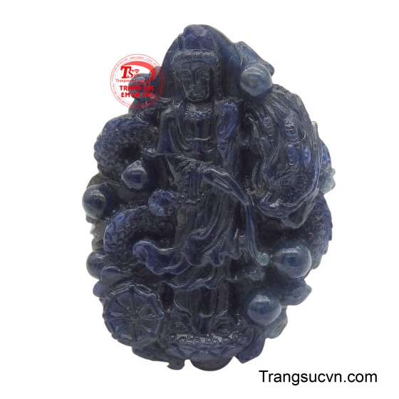 Mặt Quan Âm Bồ Tát đá sapphire