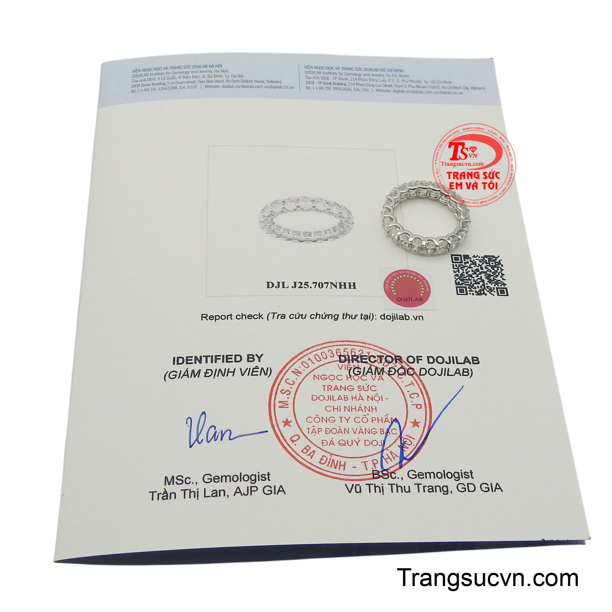 Sản phẩm có đầy đủ giấy kiểm định.