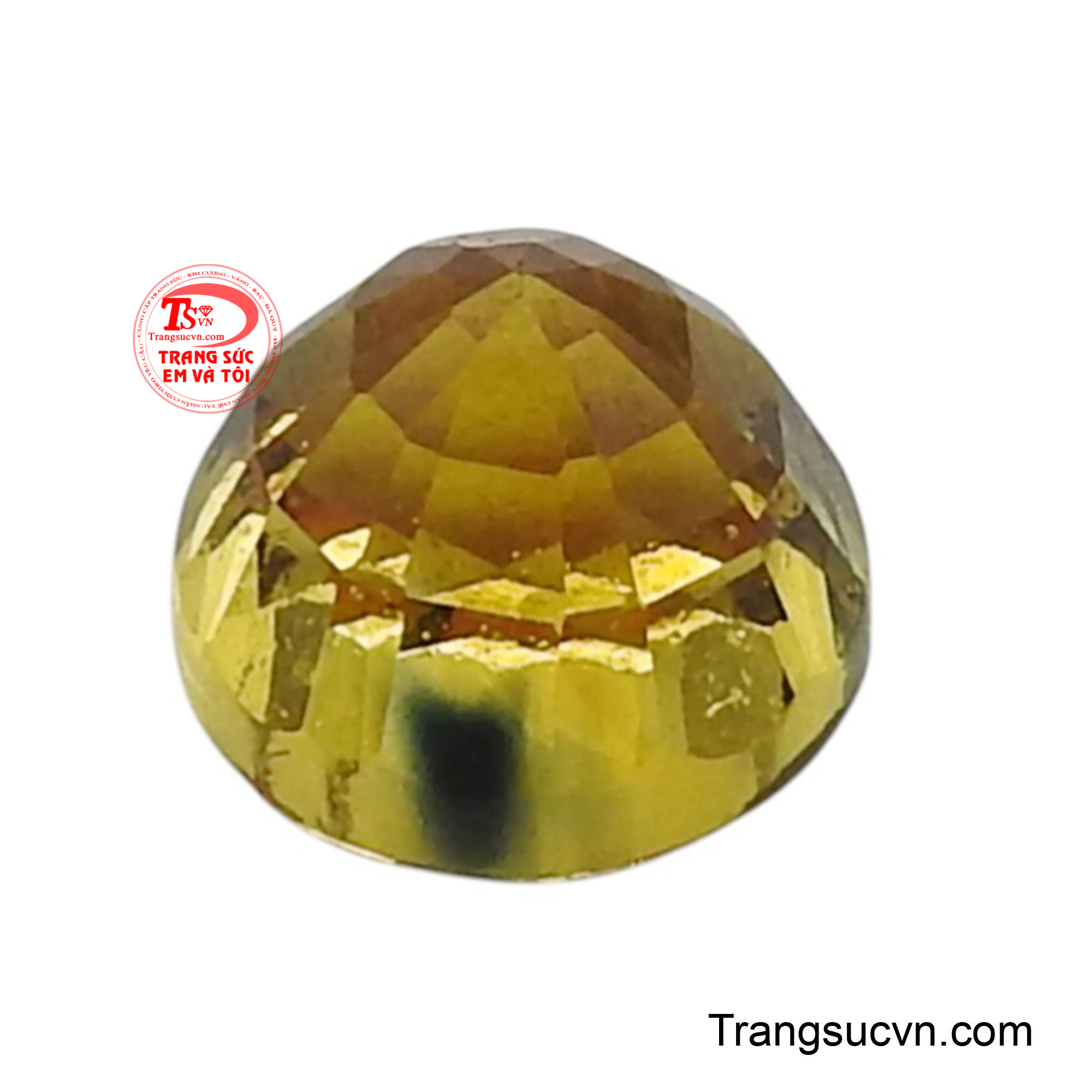 Với sắc vàng óng ánh như ánh nắng ban mai rực rỡ, viên đá này mang đến cảm giác ấm áp và tươi vui.
