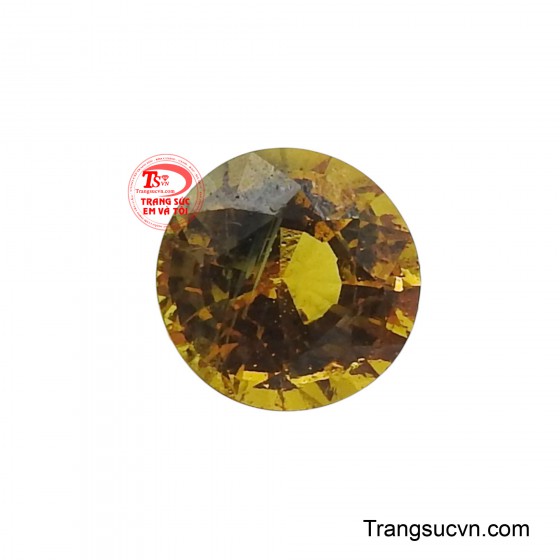 Viên Saphire vàng cam đẹp