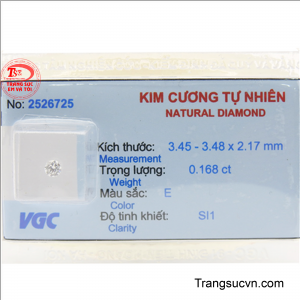 Kim cương thiên nhiên 3.4 ly ép vỉ được ép vỉ cẩn thận, là biểu tượng hoàn hảo của sự tinh khiết và vẻ đẹp vĩnh cửu. 