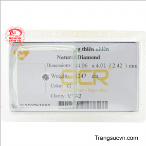 Kim cương thiên nhiên 4 ly ép vỉ