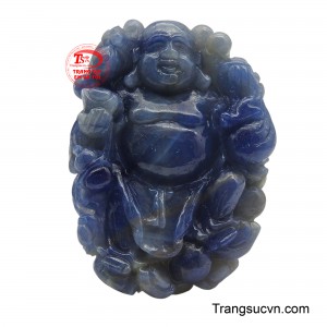 Mặt dây Sapphire Di Lặc thiên nhiên là biểu tượng của sự sung túc, tài lộc và may mắn.