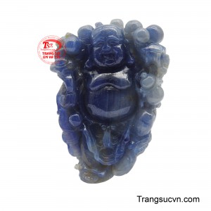 Mặt Di Lặc Saphir tài lộc là biểu tượng sống động của tài lộc và phúc khí viên mãn.