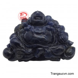 Mỗi đường nét tạc Di Lặc từ viên Sapphire quý giá đều toát lên vẻ an lạc, phúc hậu, mang đến cảm giác bình yên diệu kỳ.