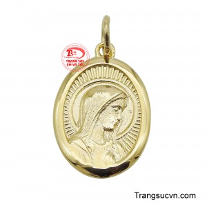 Mặt Đức Mẹ Maria vàng 14K
