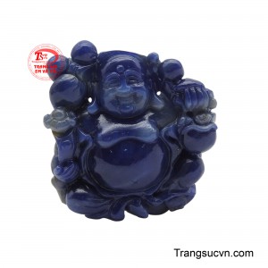 Mặt Phật Di Lặc hiền từ hiện lên với nụ cười rạng rỡ, ánh mắt hiền từ và vẻ phúc hậu an nhiên. 