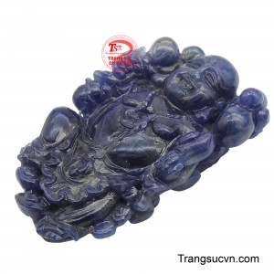 Bụng Phật tròn đầy và túi càn khôn bên mình càng làm tăng thêm ý nghĩa về sự sung túc, tài lộc dồi dào.